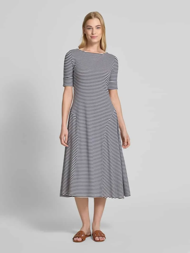 Christian Berg Woman Midi-jurk met halflange mouwen Blauw