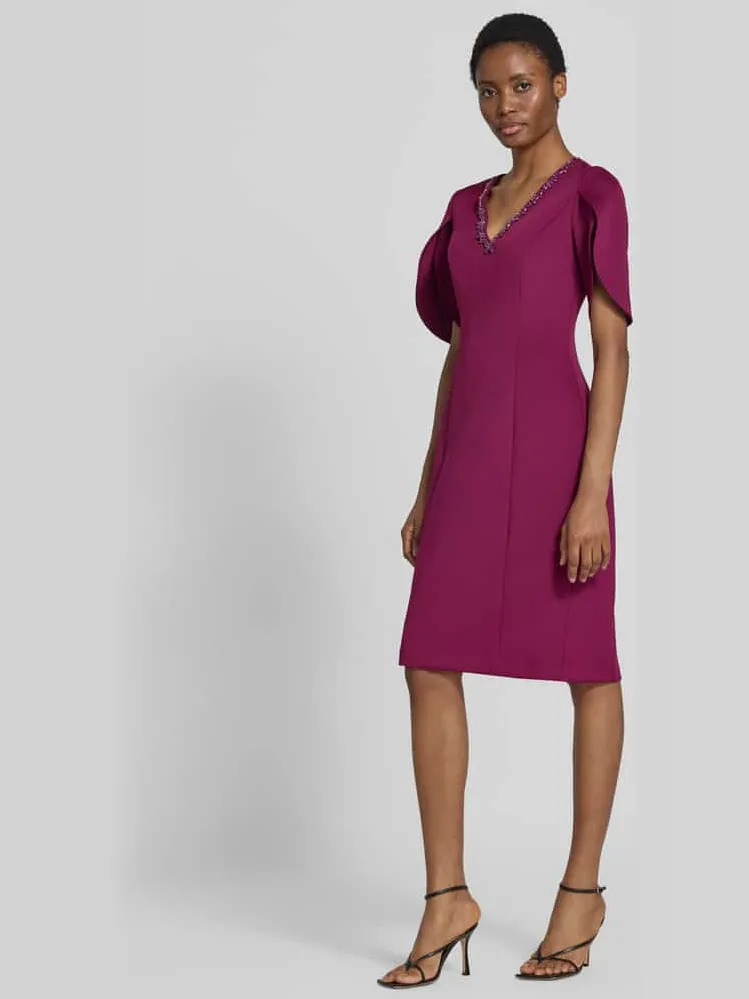 Adrianna Papell Midi-jurk met bloemendesign Prune