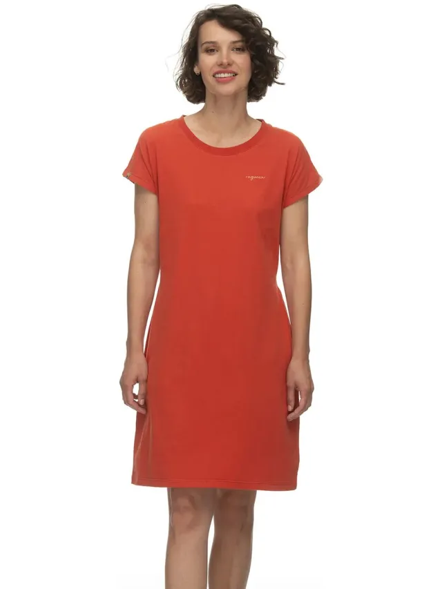 Duurzame jurk voor vrouwen Ragwear Alisah Gots terracotta