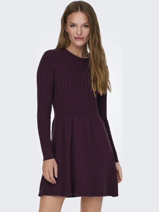 Only ONLFIA LS CABLE DRESS KNT NOOS - Dames - Mini jurken Port Royale
