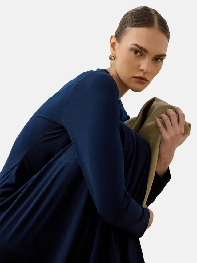 Modest Dress Refka marineblauw, foto 2