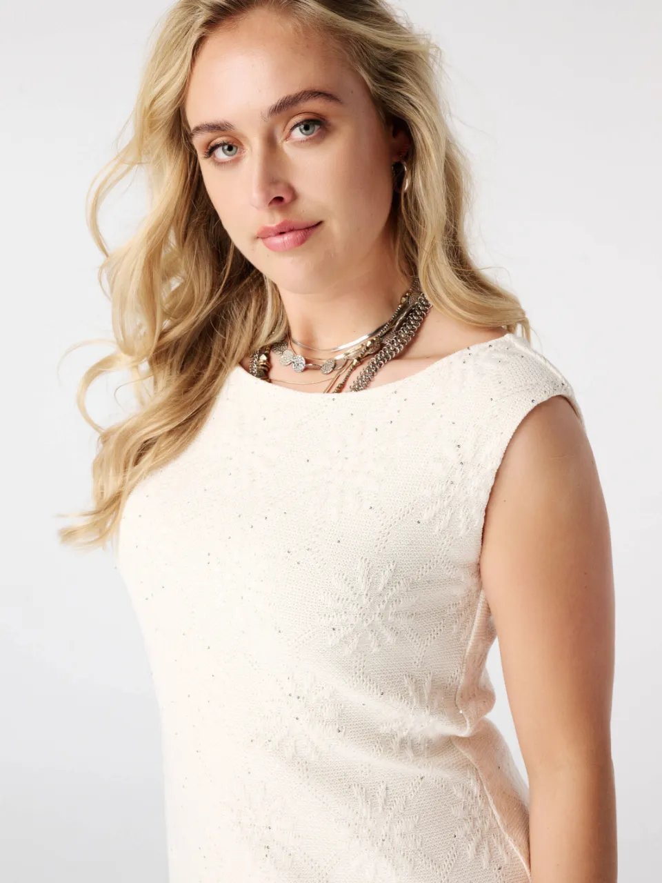 MS Mode gebloemde midi jurk met pailletten Plus Size - ecru, foto 6