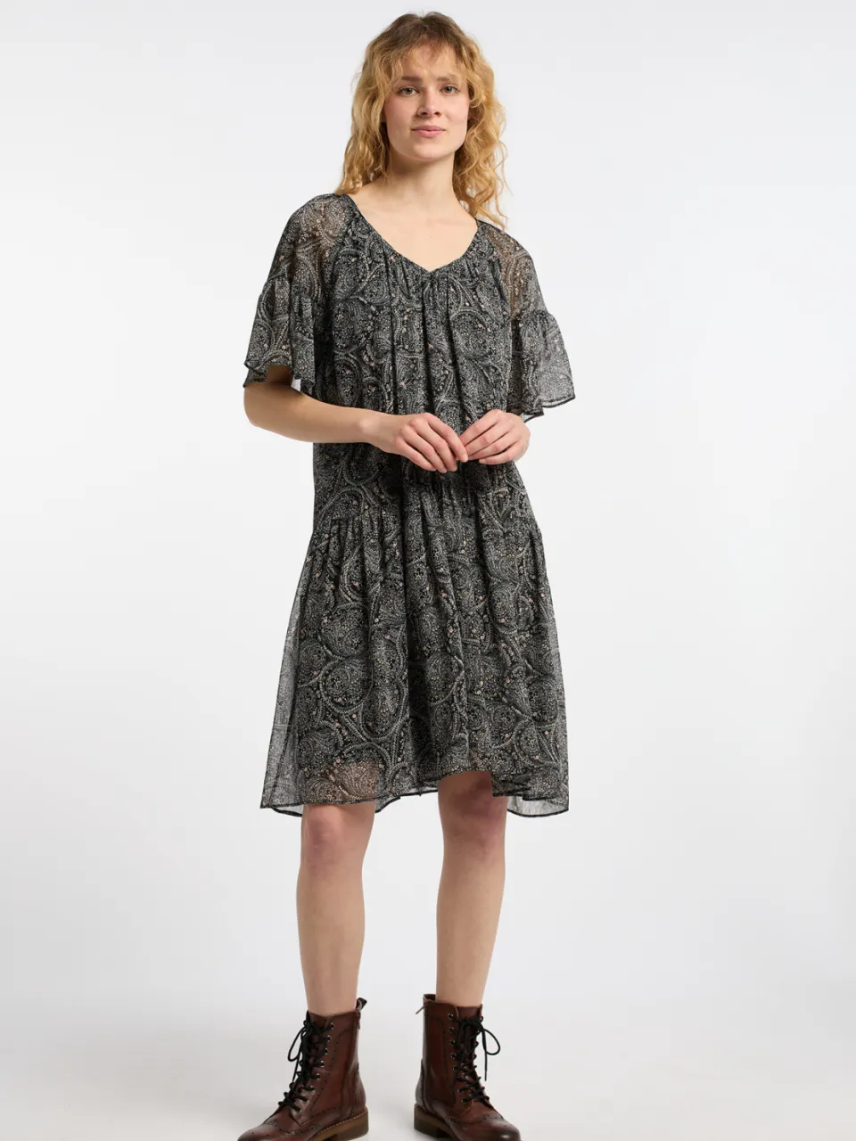 dreimaster Jurk Dames Zwart Veelkleurig Zwart/Veelkleurig