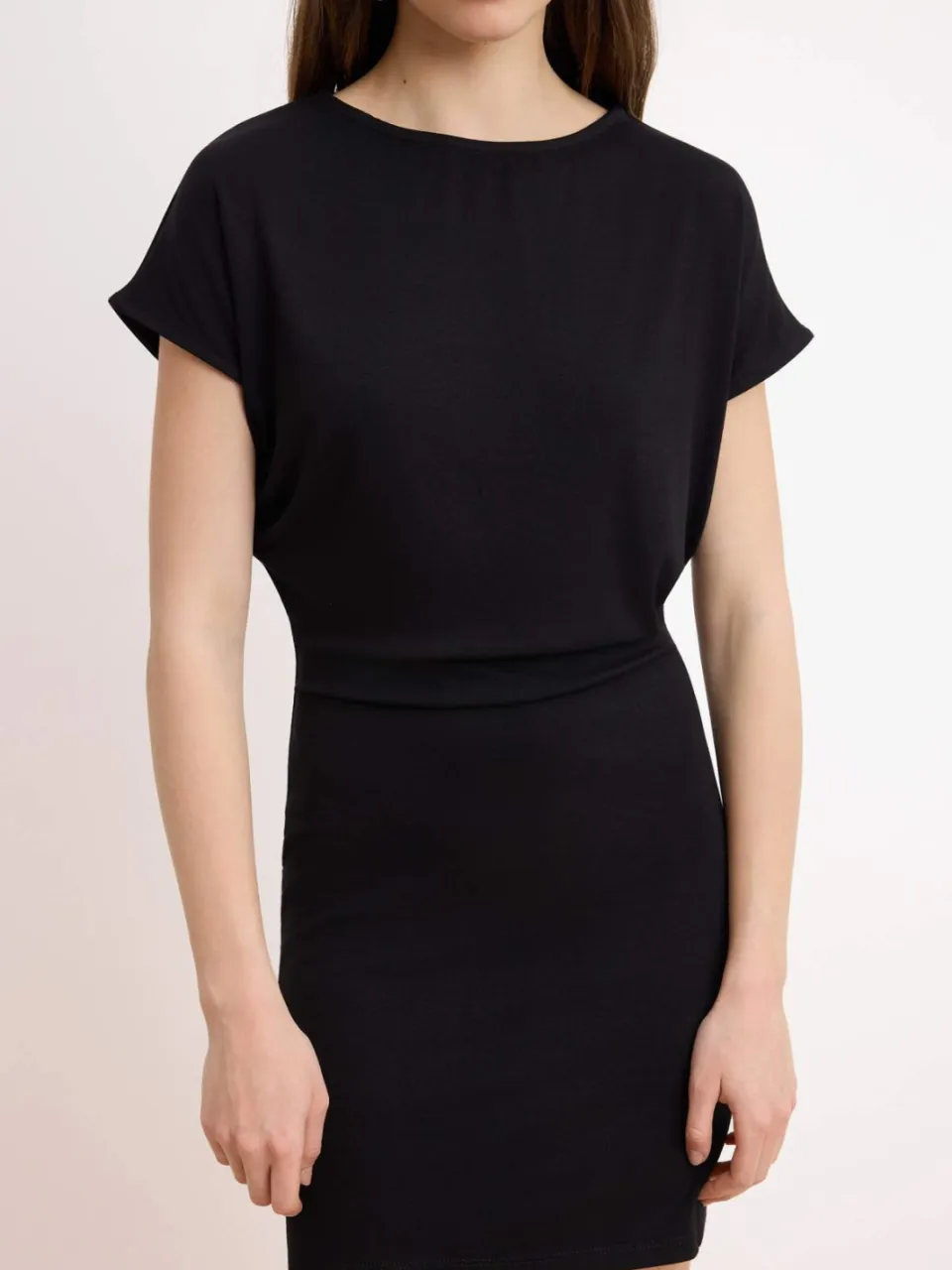 Trendyol TRENDYOLMİLLA Dames Zwart Effen Kort / Mini Mouwloos Bodycon Jurken, foto 2