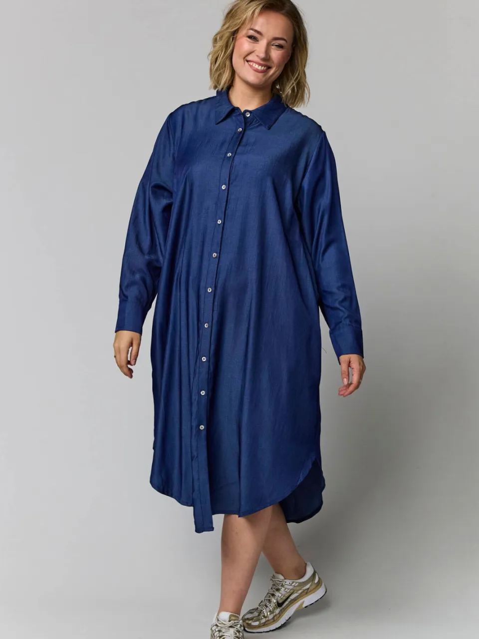 Gozzip blousejurk - donkerblauw, foto 4