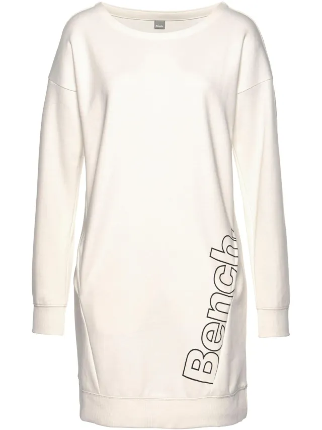 Sweatjurk ecru/zwart