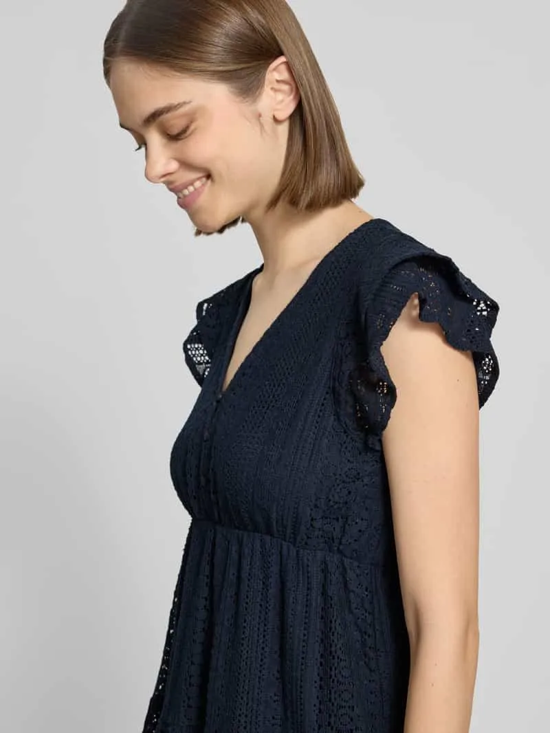 Only Getailleerde blousejurk van katoenmix model 'HELENA' marineblauw, foto 5