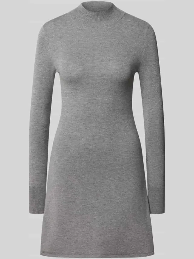 Only Tricotjurk met mockneck donkergrijs gemêleerd, foto 2
