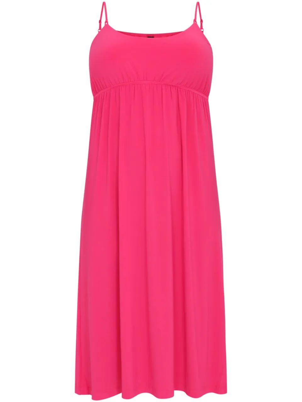 Yoek Dress spaghetti elastic waist | Roze, foto 2