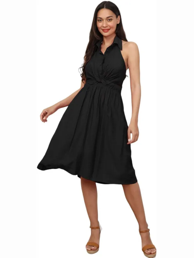 La Modeuse Jurk La Modeuse 70938_P166195 Zwart