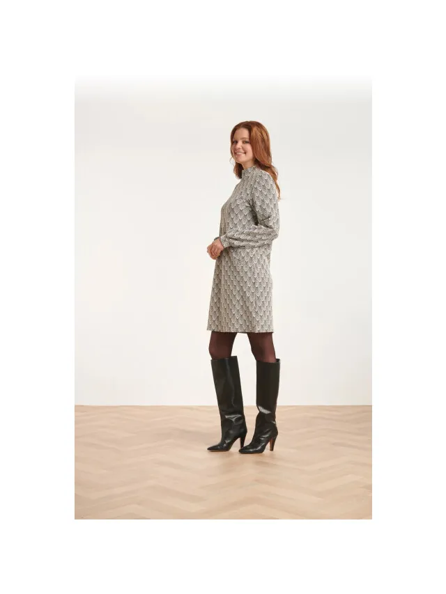 Smashed Lemon 24561 korte jurk met grafische print zwart, foto 2