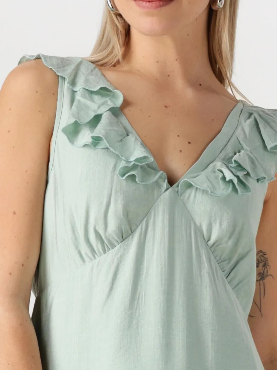 MoVeS Dames Jurken Leanna Dress 4237 - Groen, foto 3