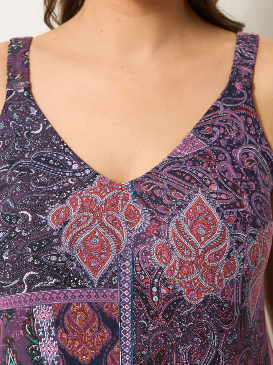 Yours Paarse Paisley Overgooijurk-56, foto 4