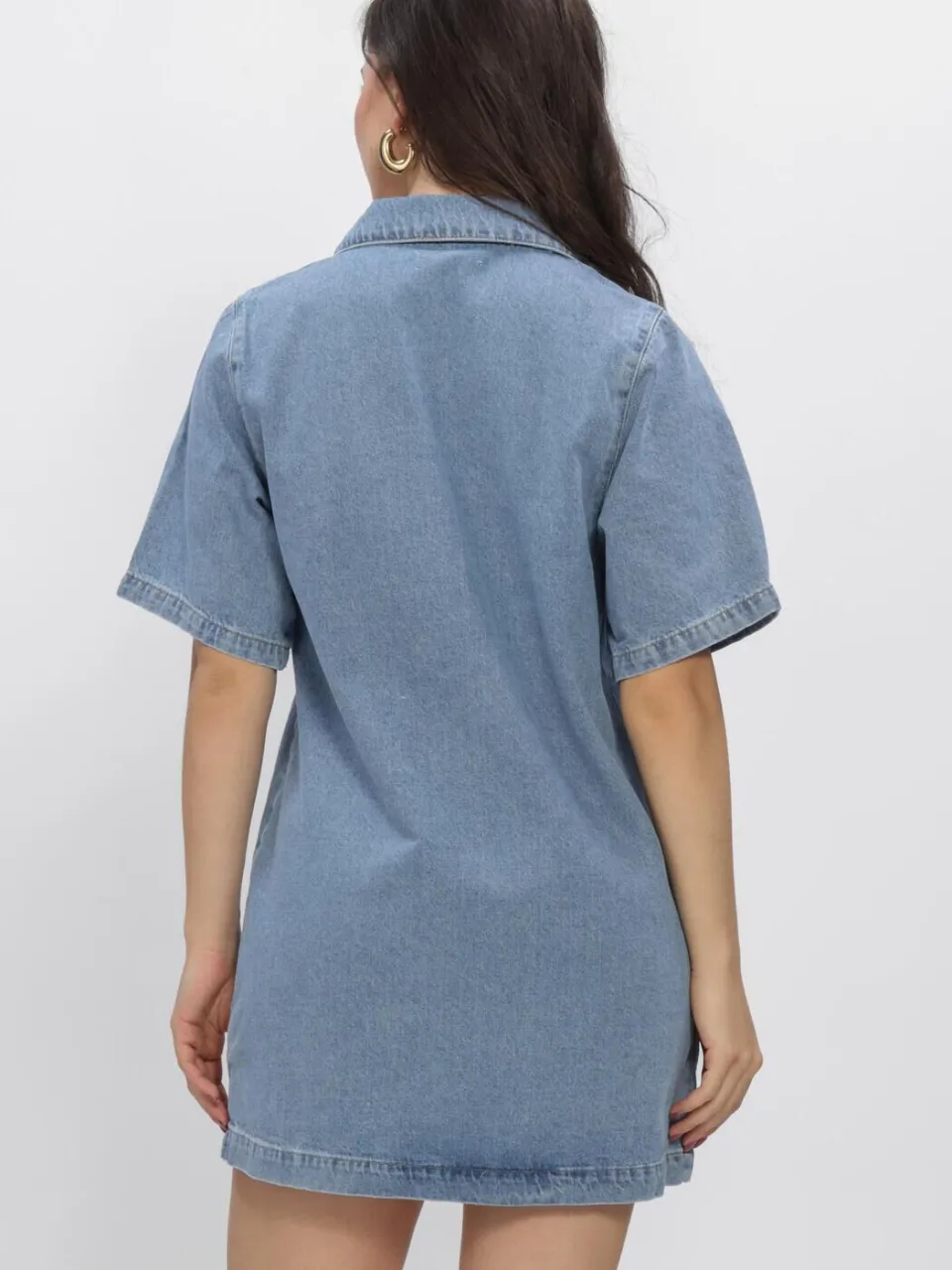Edited Dames Jurken Asta Denim Dress - Lichtblauw, foto 3
