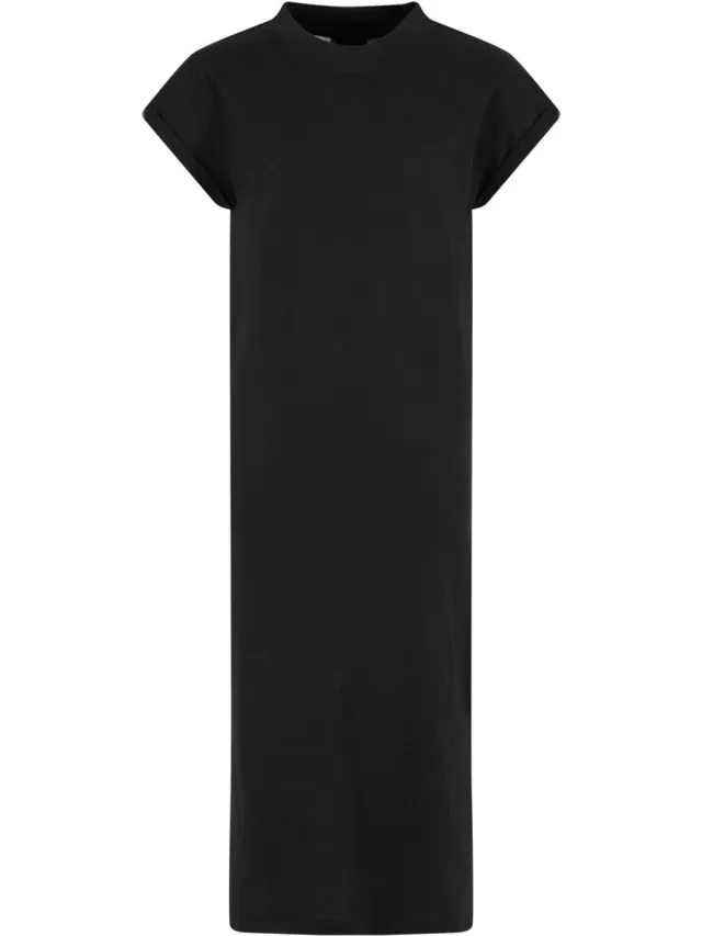 Urban Classics Long Extended Shoulder Kinder Lange jurk - Kids 146/152 - Zwart