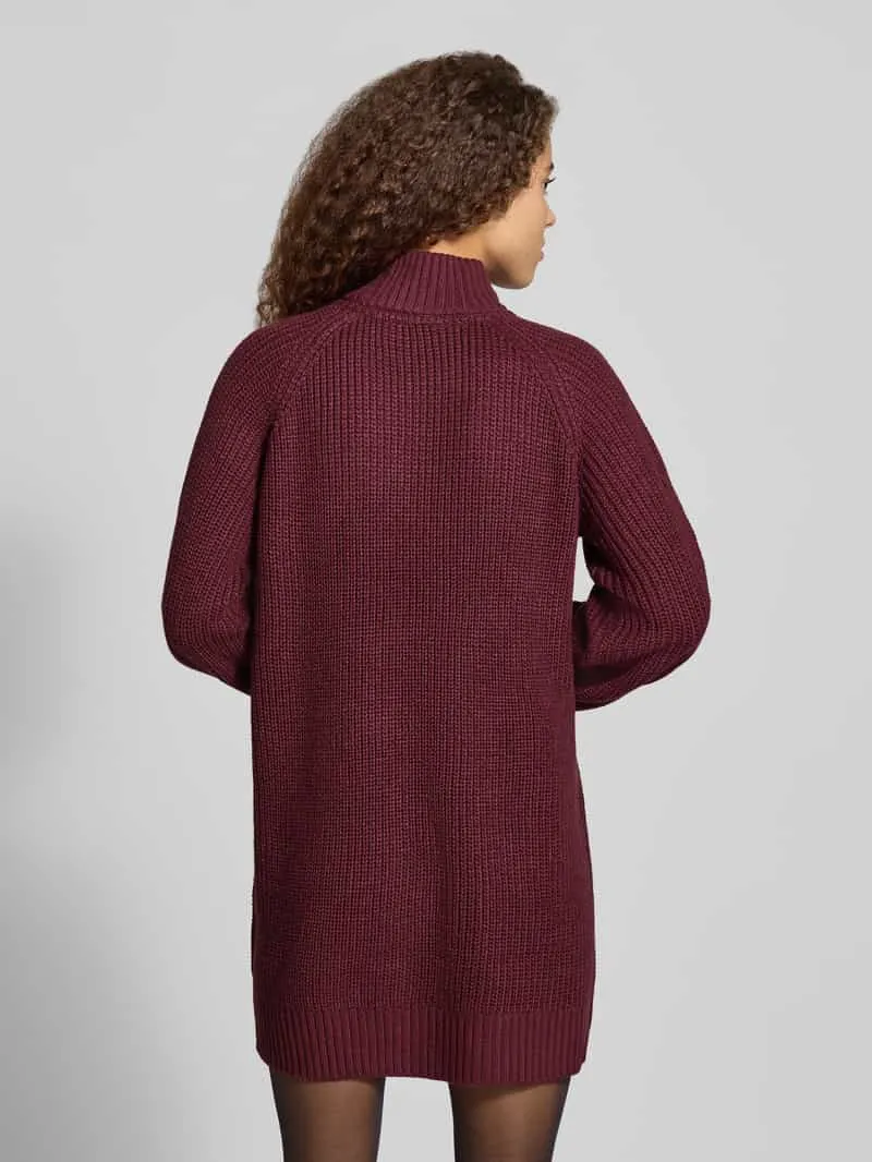 Noisy May Tricotjurk met opstaande kraag model 'TIMMY' aubergine, foto 4