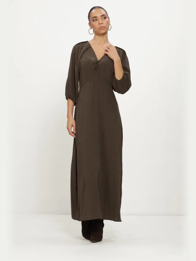 NEO NOIR Dames Jurken Meriel Structure Solid Dress - Groen