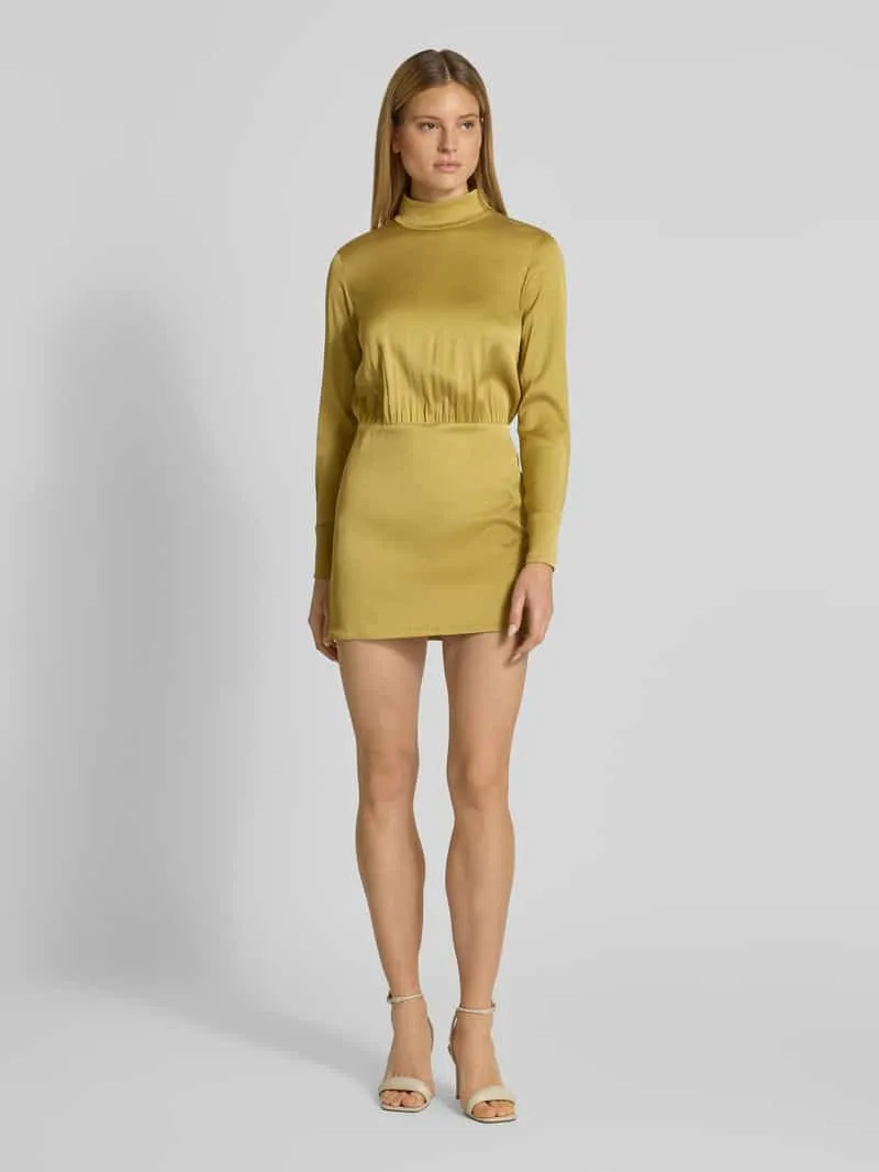 drykorn Minijurk met opstaande kraag model 'OVINE' geel, foto 3