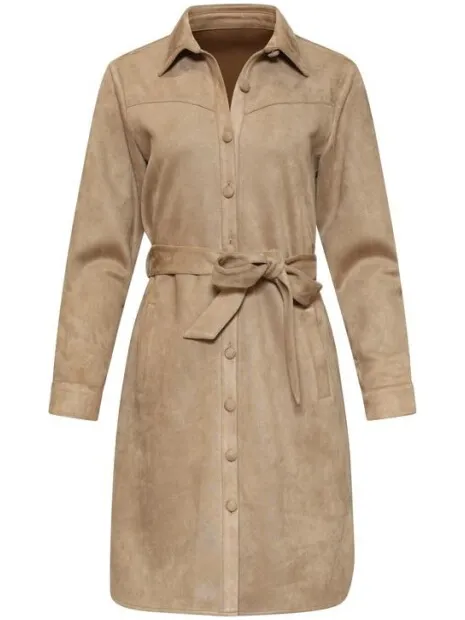Smashed Lemon Jurk 26568 taupe Bruin