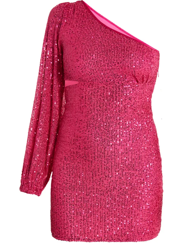Faina Mini-jurk met één schouder Dames roze, foto 2