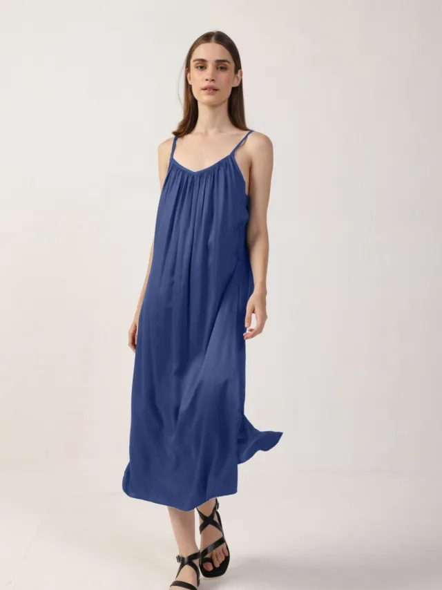 Neu Nomads dames vegan Maxi Jurk Adele Blauw Donkerblauw
