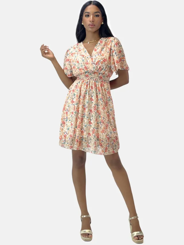 Elara Midikleid Beige