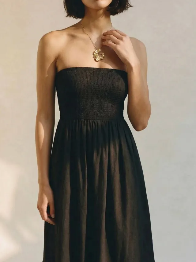 Aware maxi jurk - zwart, foto 3