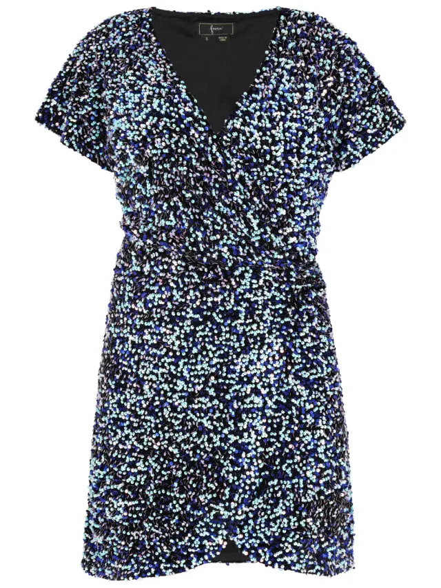 Faina Jurk Dames Blauwmunt, foto 2