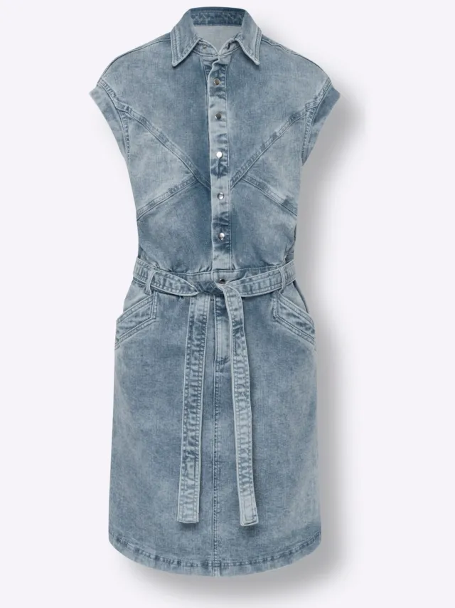 Jeansjurk blue-bleached, foto 2