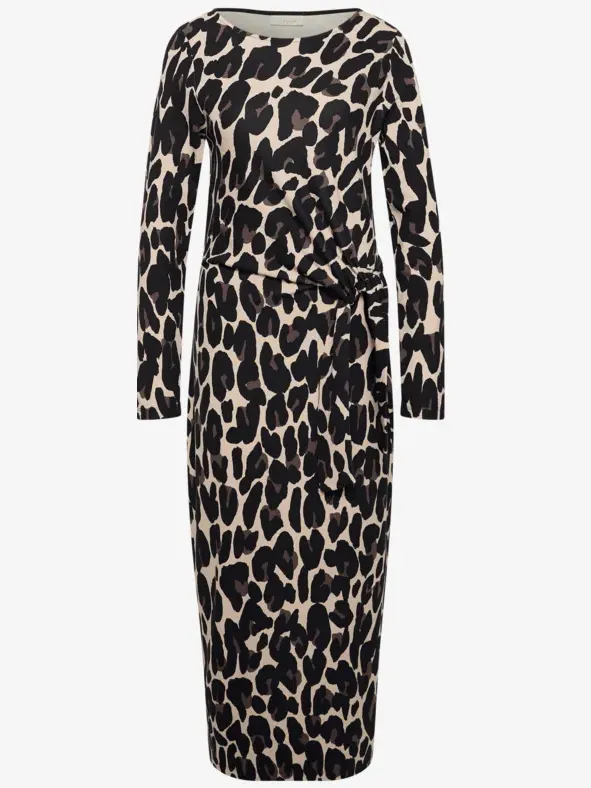 Street One Studio Midi-jurk van jersey met knoopdetail zwart, foto 3