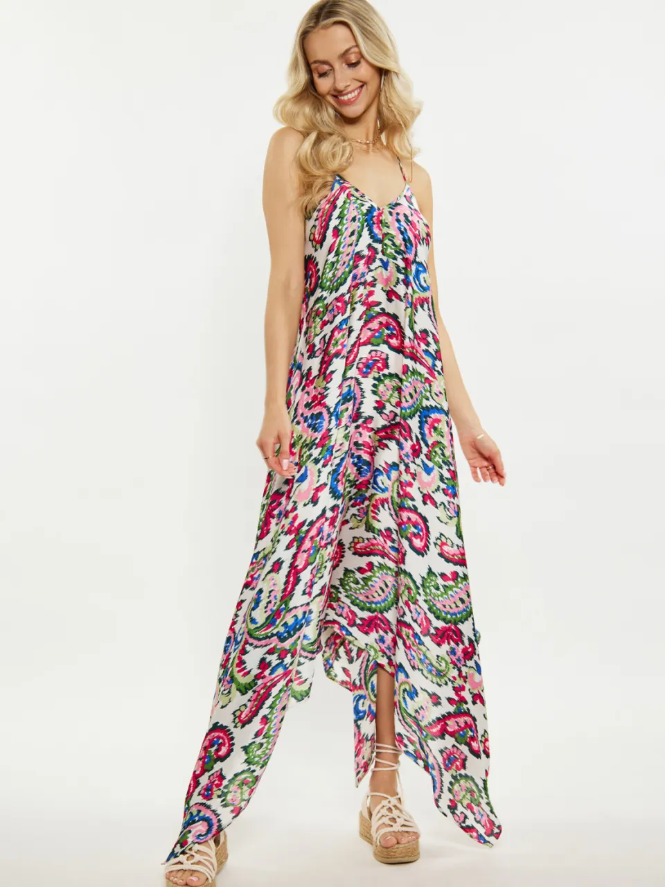 IZIA Jurk Dames Wit Veelkleurig