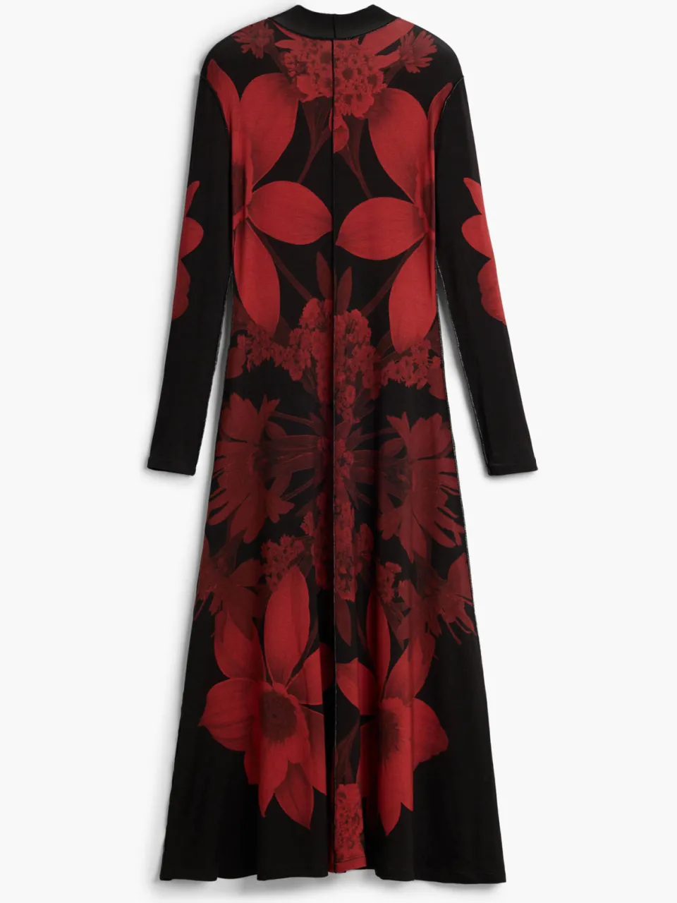 Desigual gebloemde midi jurk - rood/zwart, foto 2