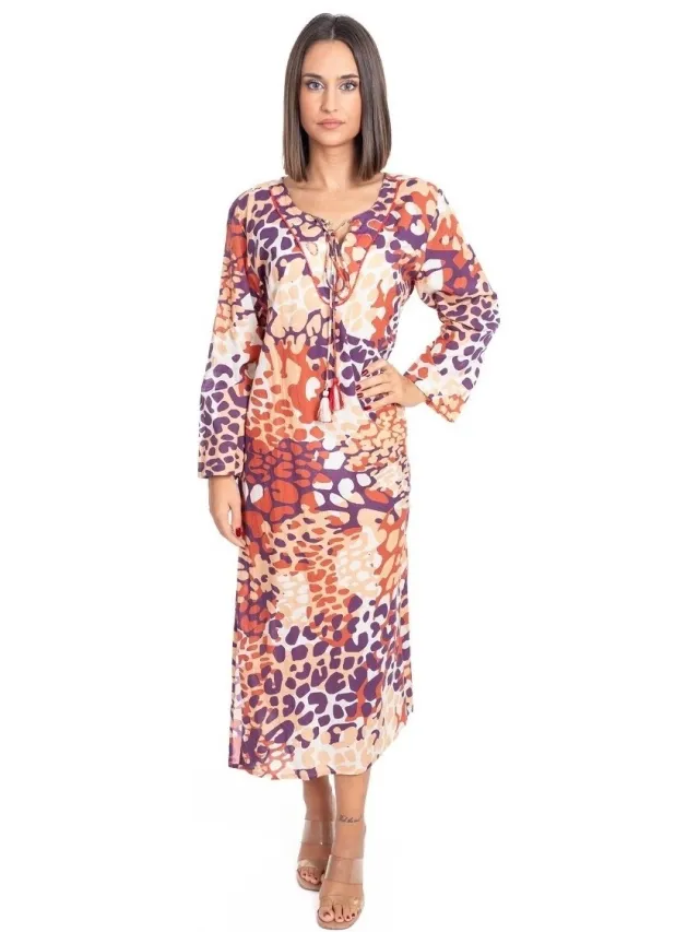Isla Bonita By Sigris Lange Jurk Isla Bonita By Sigris Lange Midi-Jurk Rood