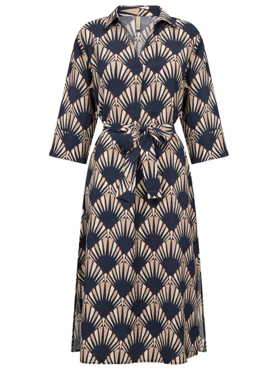 Soyaconcept midi jurk met print - donkerblauw, foto 2
