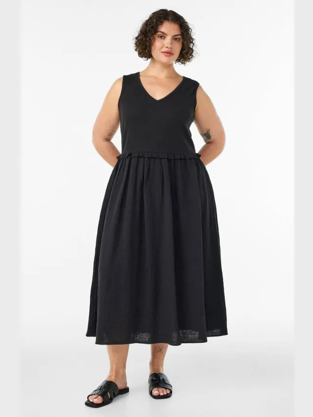 Zizzi midi jurk zwart