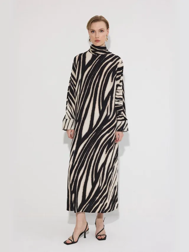 TOUCHÉ PRIVÉ Jurk met abstract patroon - Gedessineerd - Dames