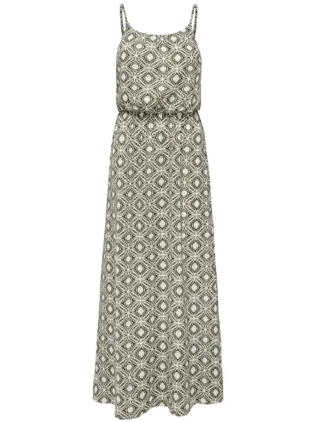 Only ONLWINNER S/L MAXI DRESS NOOS WVN Dames Jurk Kalamata AOP:GREEN ALLISA GRAPHIC