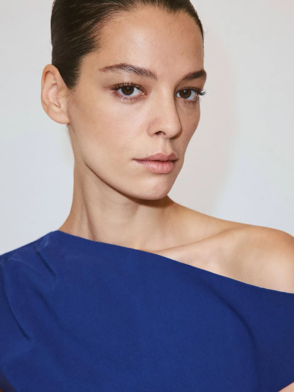 Mango off shoulder korte zomerjurk - blauw, foto 6