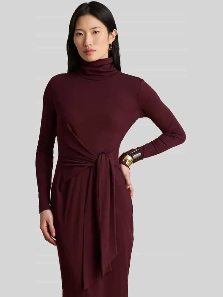 Lauren Ralph Lauren Vaureen jurk bordeaux, foto 3
