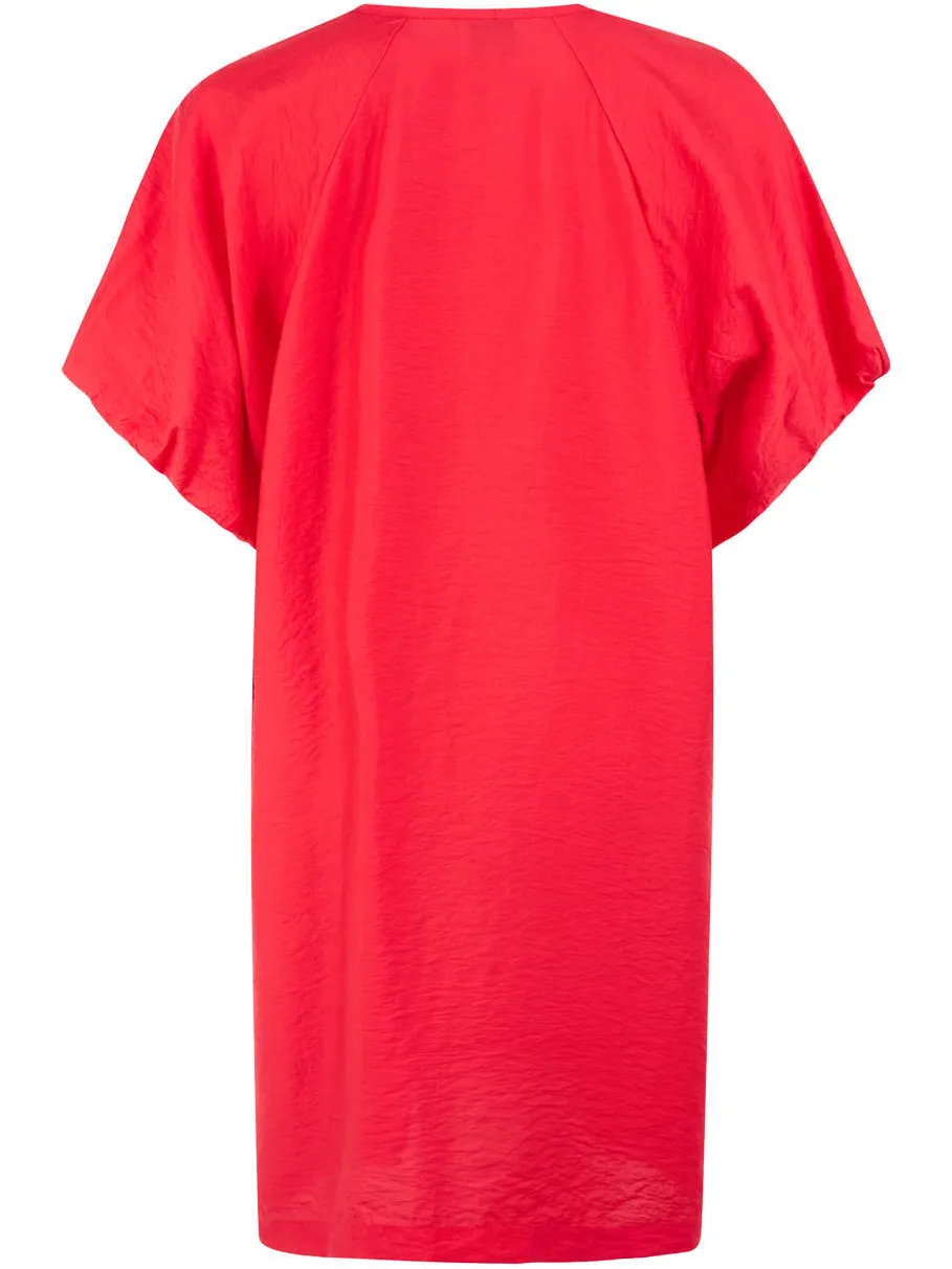 Shoeby v-hals zomerjurk - rood, foto 3