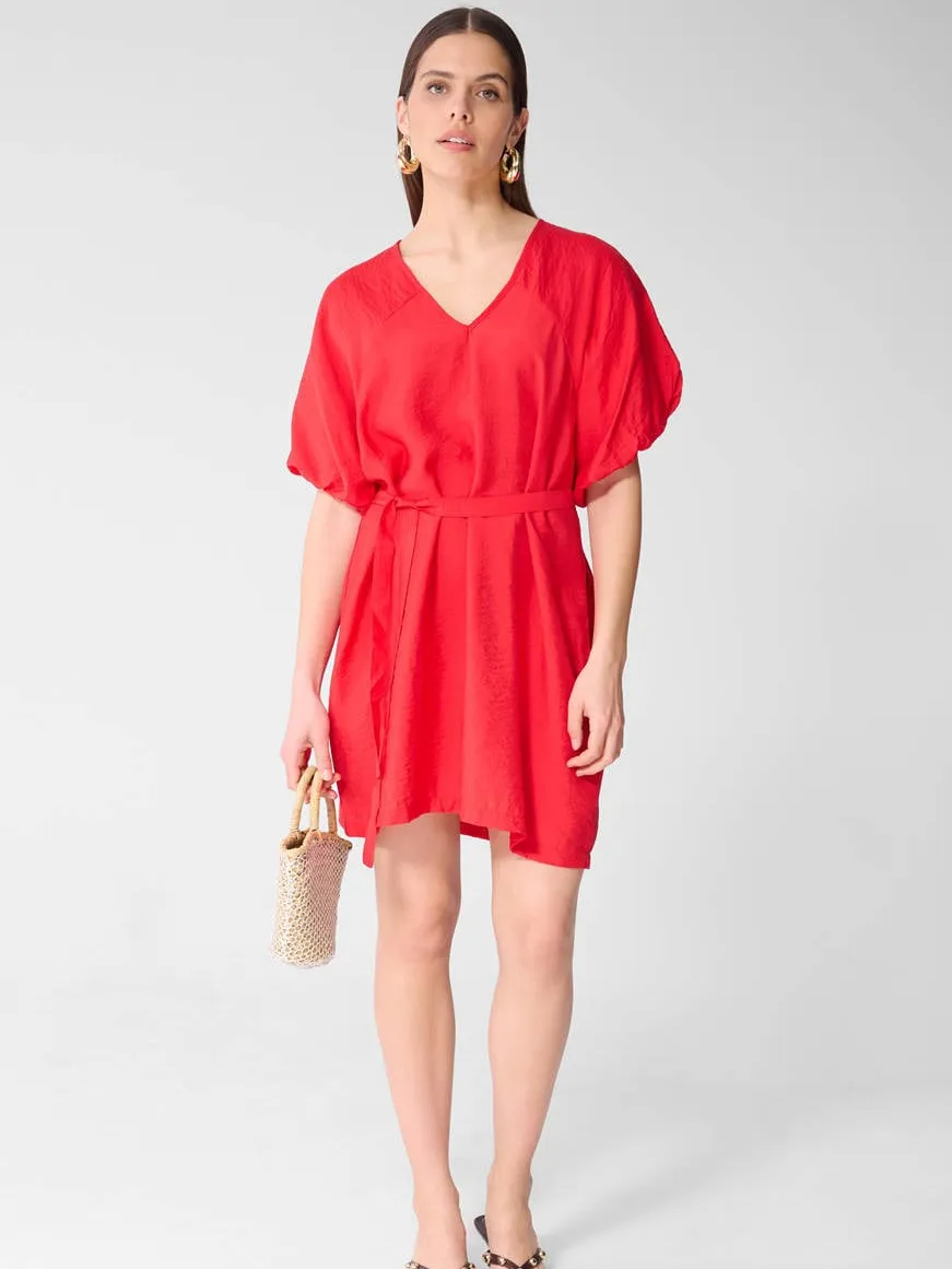 Shoeby v-hals zomerjurk - rood, foto 4