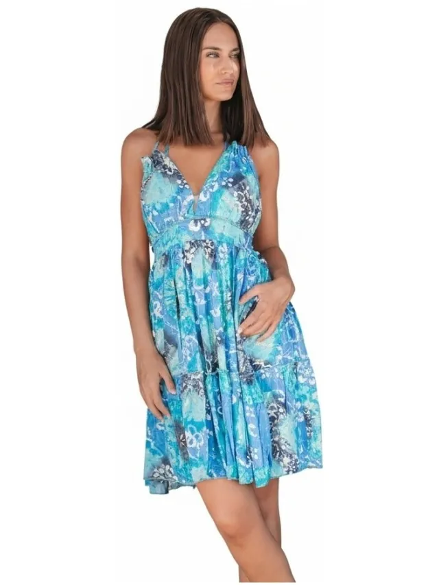Isla Bonita By Sigris Korte Jurk Isla Bonita By Sigris Korte Jurk Blauw