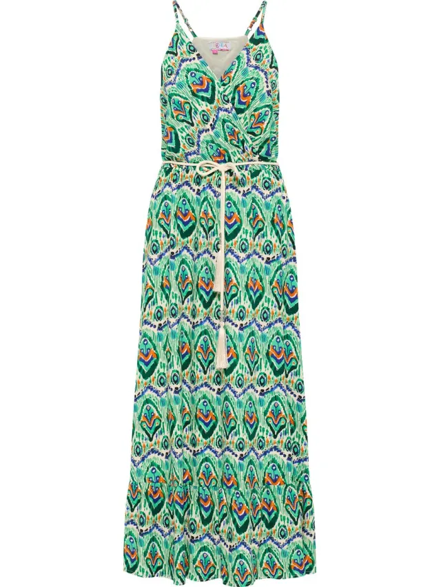 IZIA Maxi-jurk met all-over print Groen Veelkleurig