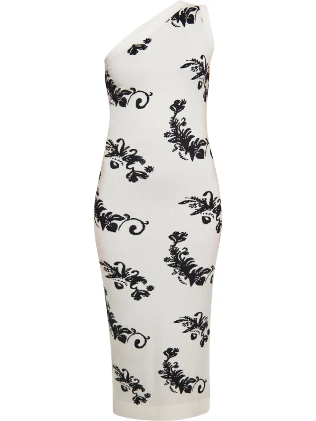 IZIA Jurk wol wit zwart