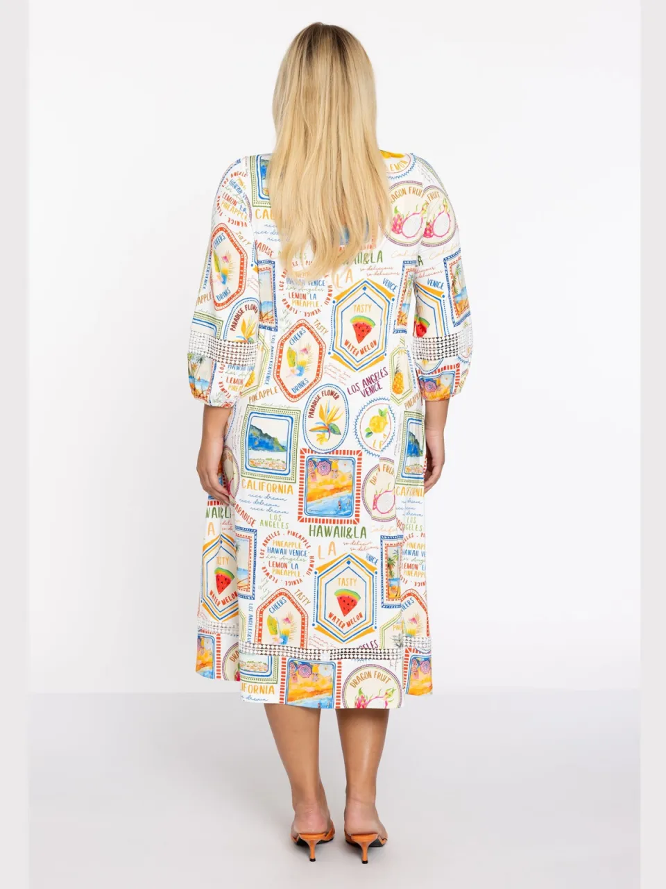 Yoek Jurk met kant TROPICANA | Beige, foto 3