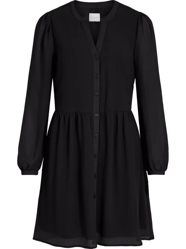 Vila Viamione L/S Dames Jurk zwart