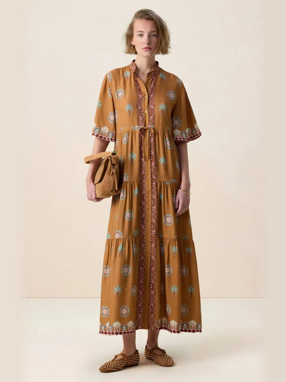 Sissy-Boy maxi jurk bruin
