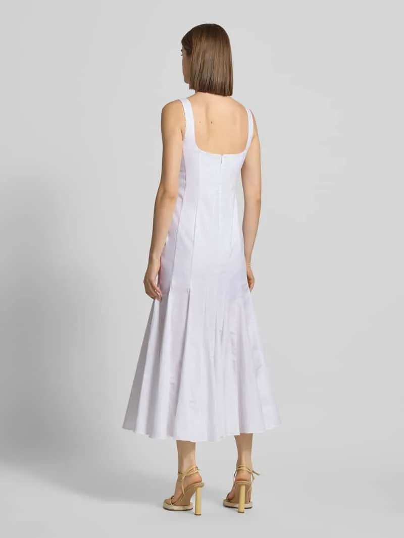 bardot cocktailjurk met vierkante hals model 'LOLITA' offwhite, foto 3