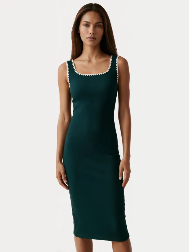 MSN Collection Dames Midi Jurk Saffier