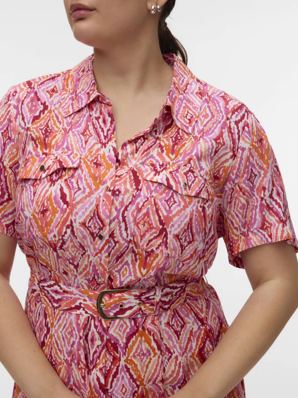 Vero Moda CURVE blousejurk roze, foto 4